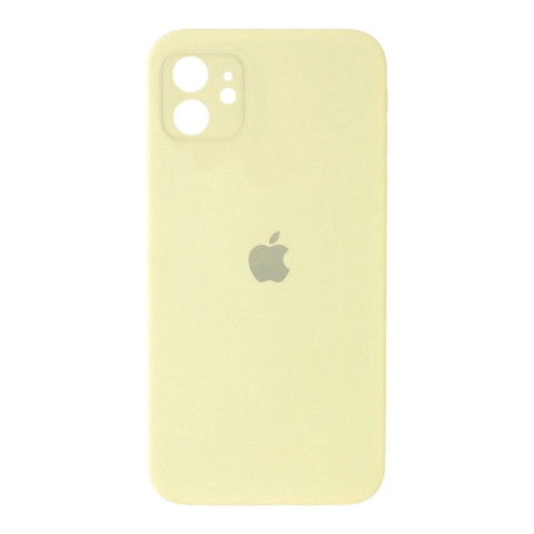 Чохол Silicone Case Full Camera Square для iPhone 11 Pastel yellow